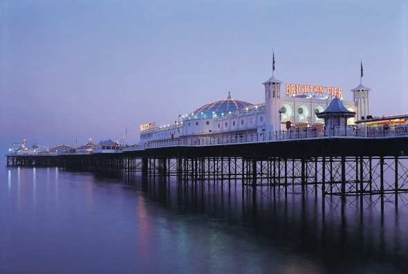 Brighton pier at dusk